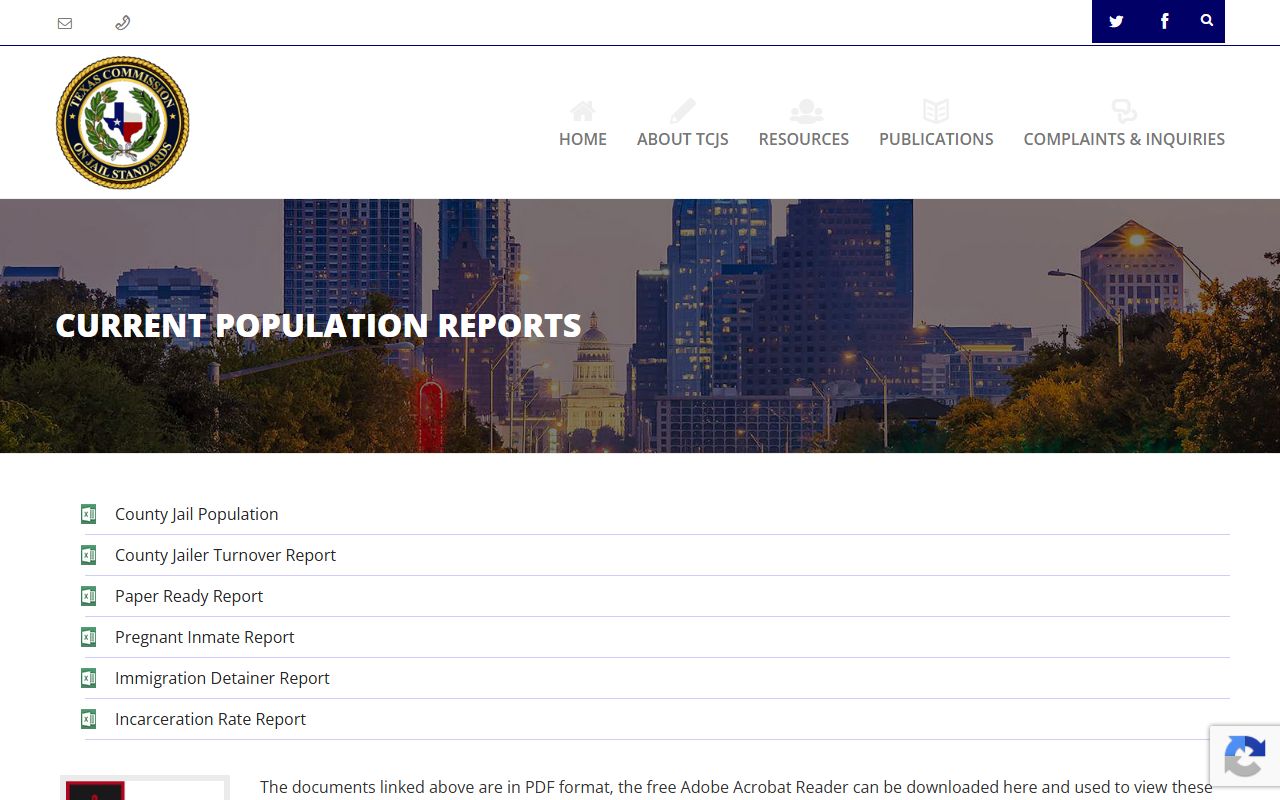 Travis County inmate population report access through TCJS